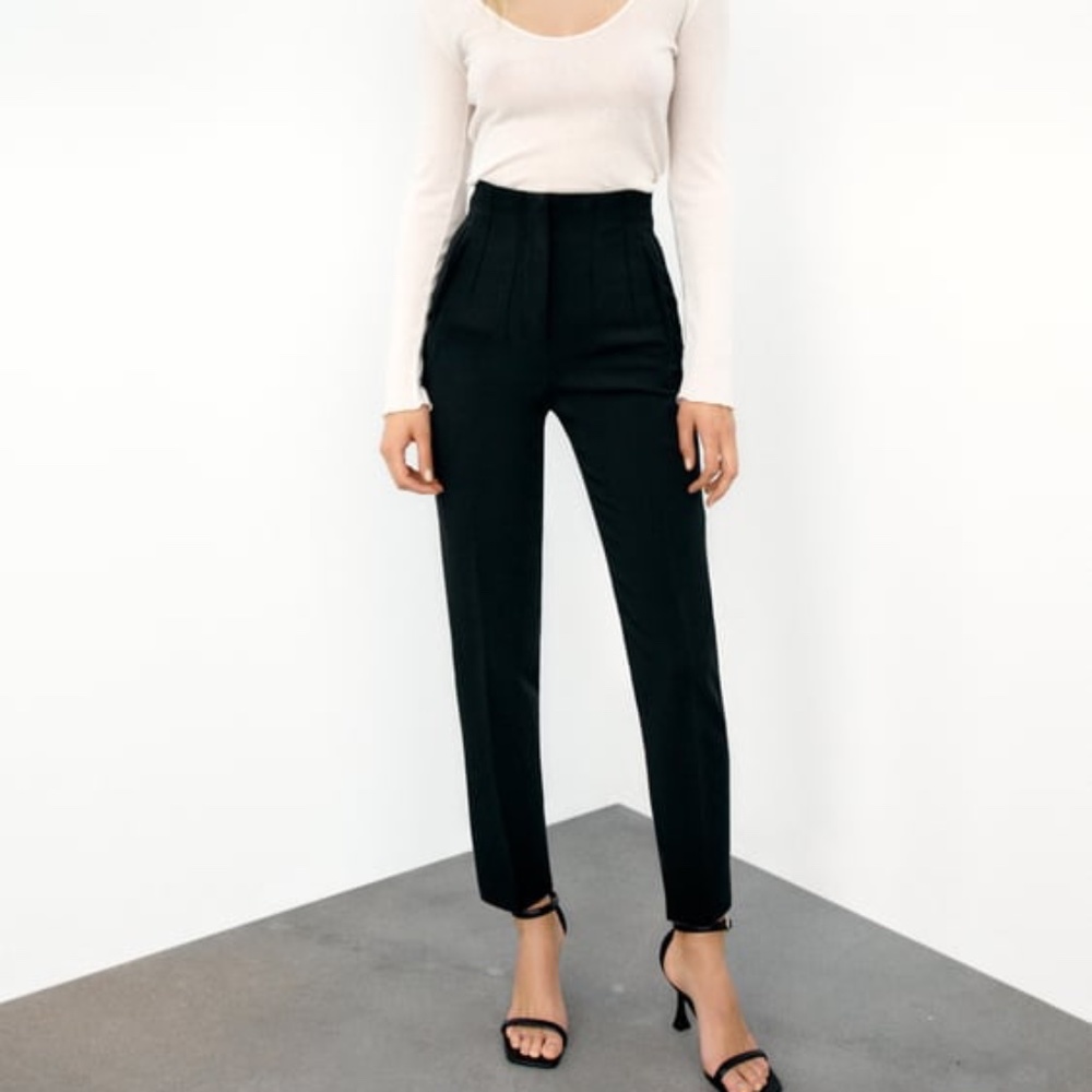Zara Black Straight Leg Pants